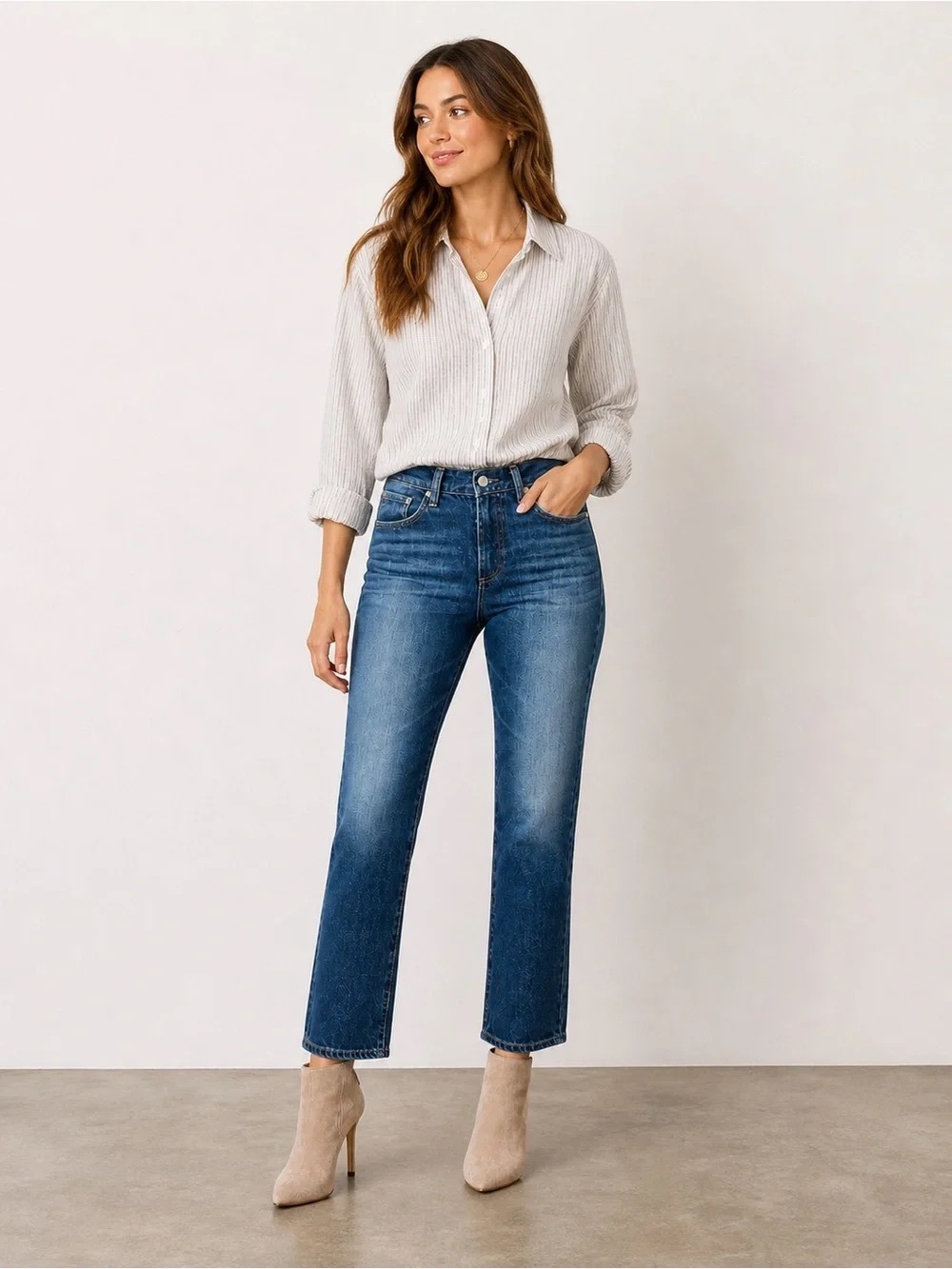 AG ADRIANO GOLDSCHMIED Rhett High Waist Straight Leg Jeans Size 25R